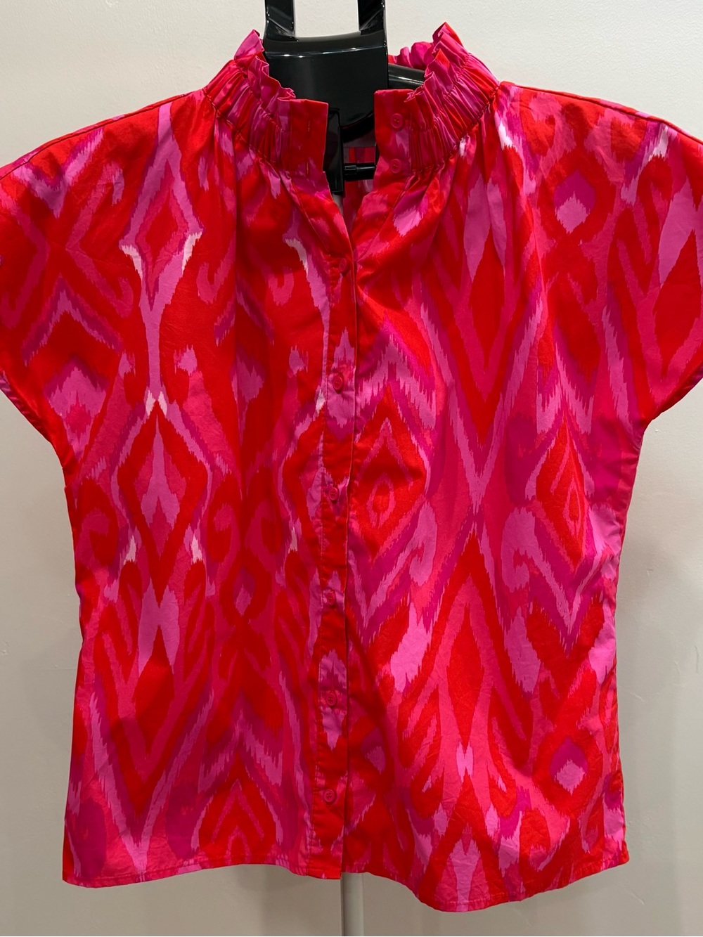 Sugarlips Hot Pink and Red Printed Blouse